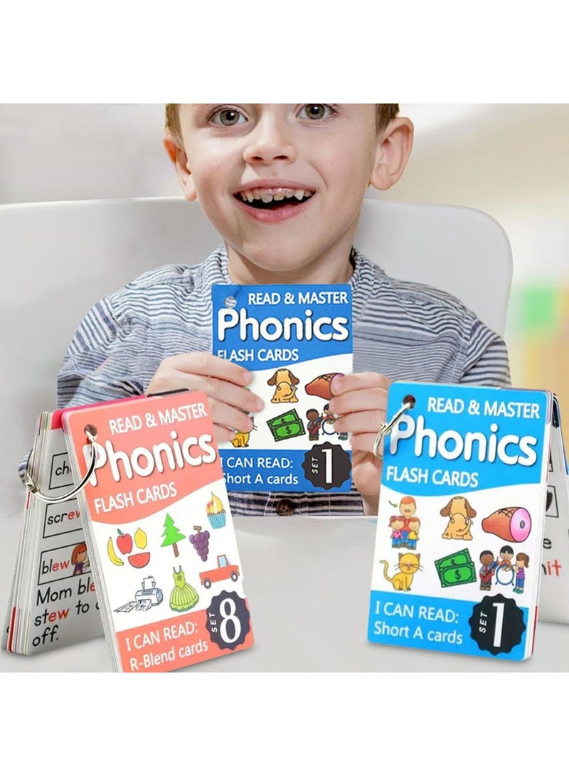 SYOSI بطاقات فلاش لكلمات اللغة الإنجليزية، بطاقات فونيكس للأطفال من عمر 4-8 سنوات، بطاقات ألعاب الكلمات، بطاقات المفردات، بطاقات لعبة المطابقة، بطاقات الكلمات الإنجليزية، أنشطة تعليمية للتعلم في مرحلة ما قبل الروضة - Image 5